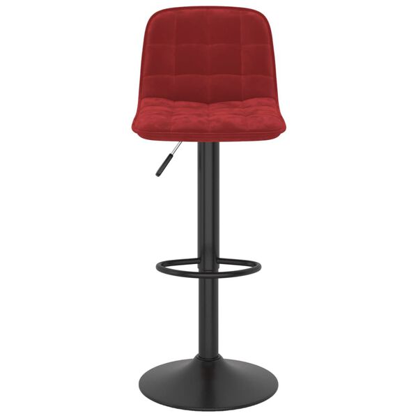 vidaXL Tabourets de bar lot de 2 rouge bordeaux velours