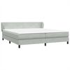 vidaXL Sommier &agrave; lattes de lit et matelas gris clair 200x210cm velours