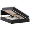 vidaXL Lit avec rangement et LED Noir 140 x 200 cm Cuir synth&eacute;tique