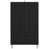 vidaXL Haut Armoire Ch&ecirc;ne noir 69,5 x 31 x 115 cm Bois d'ing&eacute;nierie