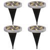 vidaXL Lampes solaires de sol et piquets de sol ext&eacute;rieur 4 pcs