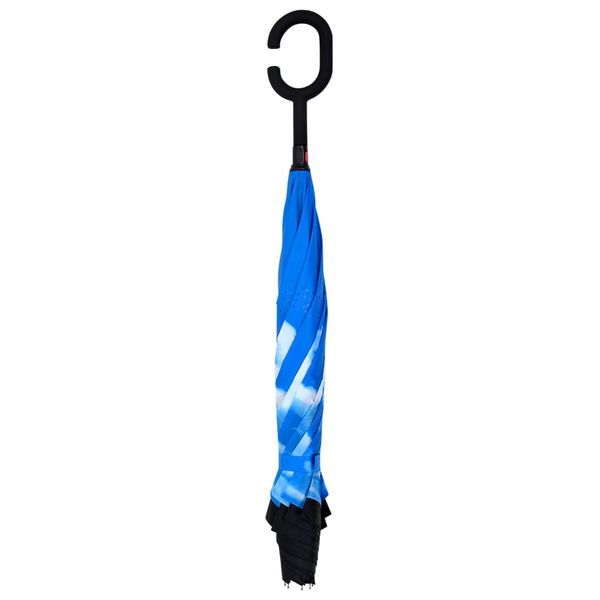 vidaXL Parapluie &agrave; poign&eacute;e en C Noir 108 cm