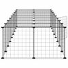vidaXL Cage animaux de compagnie à 36 panneaux et porte Noir 35x35 cm