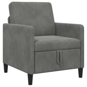 vidaXL Sofa avec rangement Gris fonc&eacute; 72 x 78 x 87 cm Polyester