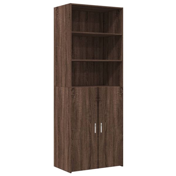 vidaXL Buffet haut ch&ecirc;ne marron 70x42,5x185 cm bois d'ing&eacute;nierie