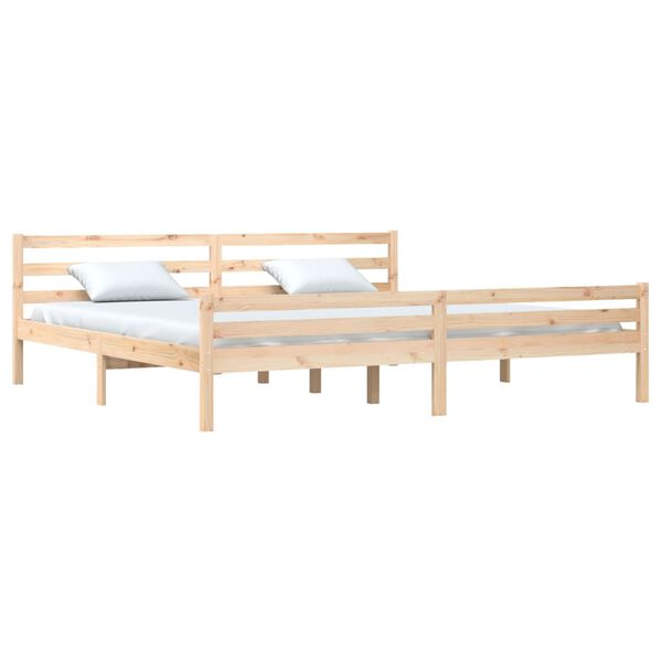 vidaXL Cadre de lit sans matelas bois massif 200x200 cm