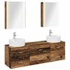 vidaXL Ensemble de mobilier de salle de bain 5 pcs Bois ancien