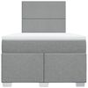 vidaXL Sommier &agrave; lattes de lit avec matelas Gris clair 120x200cm Tissu