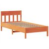 vidaXL Cadre de lit sans matelas cire marron 75x190 cm bois pin massif