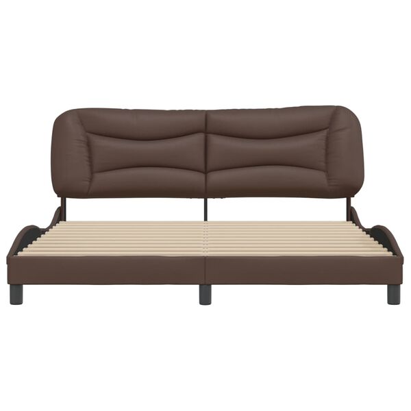 vidaXL Cadre de lit sans matelas Hvar marron 180x200 cm similicuir