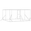 vidaXL Chenil d'ext&eacute;rieur pour chiens argent&eacute; 4x4x2 m acier galvanis&eacute;