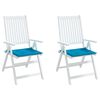 vidaXL Coussins de chaise de jardin lot de 2 bleu 50x50x4 cm