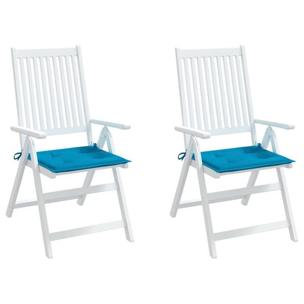 vidaXL Coussins de chaise de jardin lot de 2 bleu 50x50x4 cm