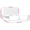 vidaXL Cadre de lit sans matelas gris clair 160x200 cm tissu