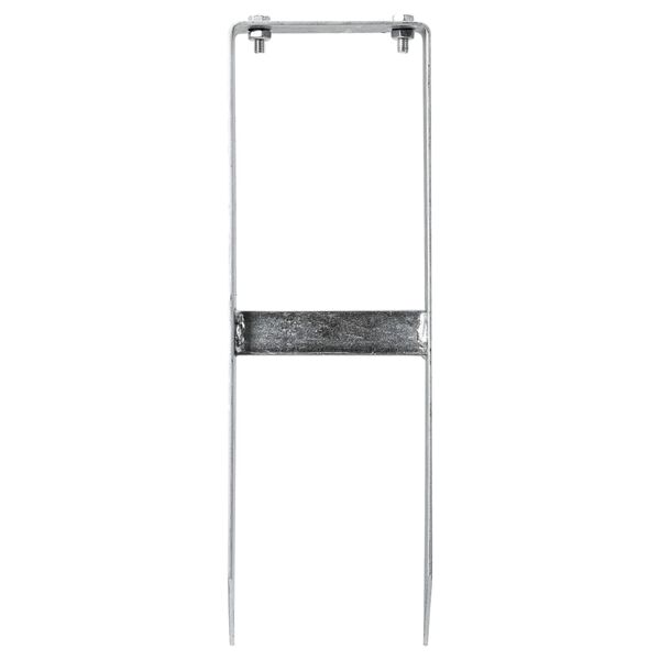 vidaXL Piquets de clôture de sol 2 pcs pour clôture en WPC Acier 40 cm