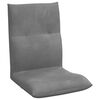 vidaXL Fauteuil de sol ajustable Gris fonc&eacute; Velours