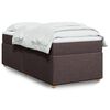 vidaXL Sommier à lattes de lit avec matelas Marron foncé 90x190 cm