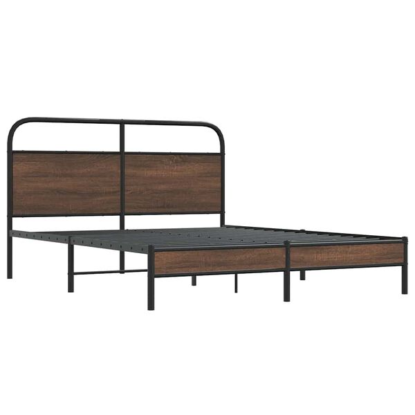 vidaXL Cadre de lit sans matelas 150x200 cm ch&ecirc;ne marron