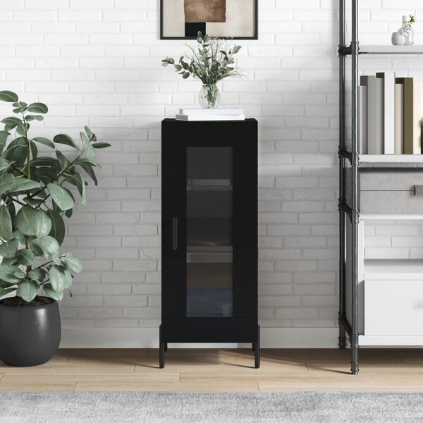 vidaXL Buffet Noir 34,5x34x90 cm Bois d'ingénierie