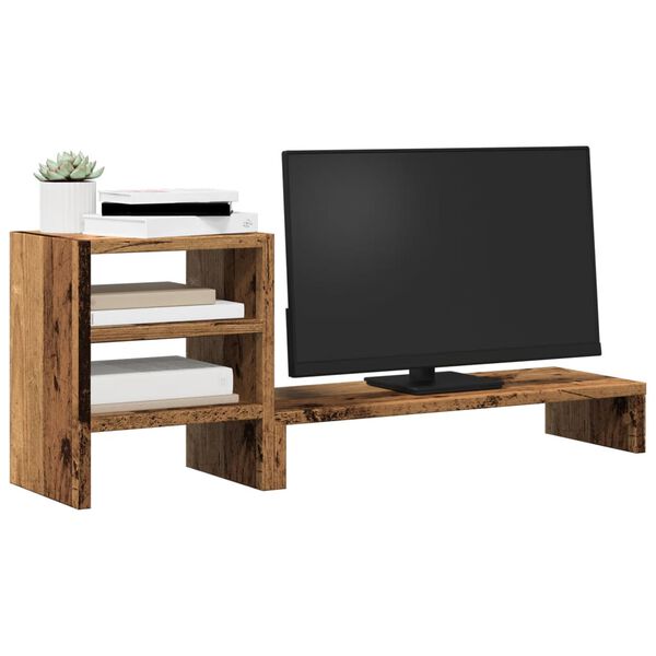 vidaXL Support de moniteur et organisateur de bureau bois d'ing&eacute;nierie