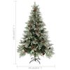 vidaXL Sapin de No&euml;l pr&eacute;-&eacute;clair&eacute; pommes de pin vert blanc 120cm PVC PE