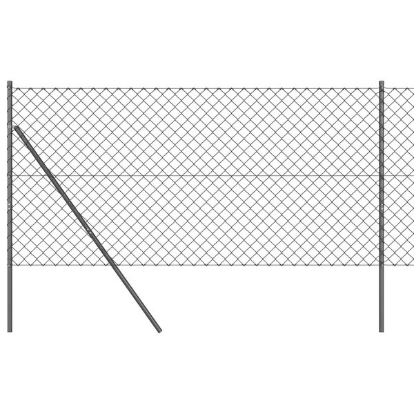 vidaXL Poteau de cl&ocirc;ture. Gris 10 x 1,4 m (maille 60 x 60 mm)