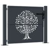 vidaXL Portail de jardin anthracite 100x75 cm acier conception d'arbre