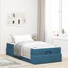 vidaXL Cadre de lit avec matelas avec matelas 2 pcs Bleu Velours