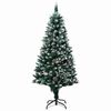 vidaXL Sapin de No&euml;l artificiel Vert 180 cm PVC, Acier et Plastique