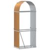 vidaXL Porte-b&ucirc;ches aspect bois 80x45x190 cm acier galvanis&eacute;