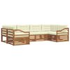 vidaXL Ensembles de canap&eacute;s avec coussin 6 pcs Naturel et Cr&egrave;me