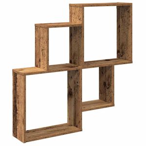 VidaXL &Eacute;tag&egrave;re murale vieux bois 80x15x78,5 cm bois d'ing&eacute;nierie