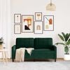 vidaXL Canap&eacute; &agrave; 2 places Vert fonc&eacute; 140 cm Velours