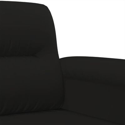 vidaXL Chaise de canapé noir 60 cm tissu microfibre