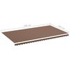 vidaXL Tissu de remplacement pour auvent Marron 6x3,5 m