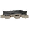 vidaXL Ensemble de canap&eacute; de jardin 9 pc Gris clair polyrotin