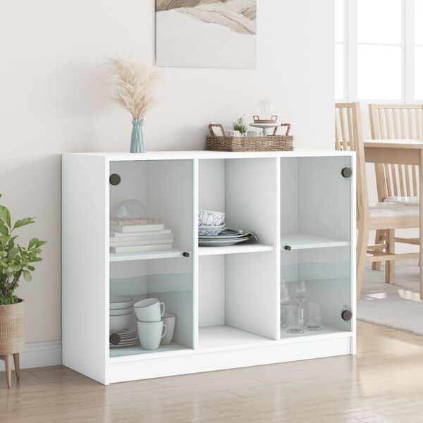 vidaXL Buffet blanc 102x37x75,5 cm bois d'ingénierie