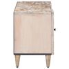 vidaXL Meuble TV Blanc 105 x 33,5 x 46 cm Bois de mangue massif
