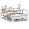 vidaXL Lit biblioth&egrave;que sans matelas blanc 135x190 cm bois pin massif