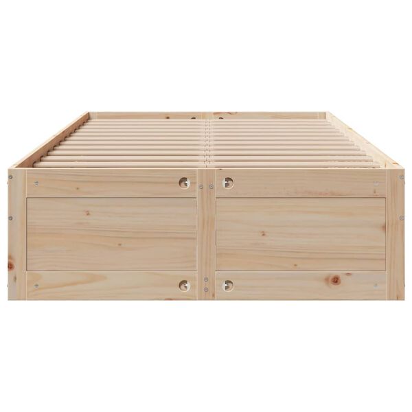 vidaXL Cadre de lit sans matelas avec tiroirs 120x190 cm bois de pin
