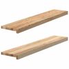 vidaXL Appuis de fen&ecirc;tre 2 pcs non trait&eacute; 100x20x2cm bois ch&ecirc;ne massif