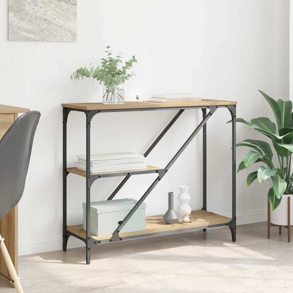 vidaXL Table console Chêne artisanal 88,5 x 30 x 75 cm