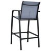 vidaXL Chaises de bar de jardin lot de 4 Gris Txtilène
