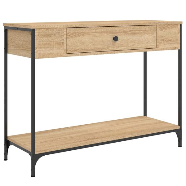 vidaXL Table console ch&ecirc;ne sonoma 100x34,5x75 cm bois d'ing&eacute;nierie