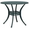 vidaXL Table de jardin vert &Oslash;90x75 cm aluminium coul&eacute;