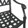 vidaXL Ensemble de tables de jardin 3 pcs Noir Aluminium coul&eacute;