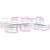 vidaXL Salon de jardin 11 pcs bois de pin massif