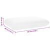 vidaXL Coussin de sommeil Uni Blanc 60 x 40 x 10 cm
