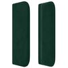 vidaXL T&ecirc;te de lit avec oreilles Vert fonc&eacute; 203x16x78/88 cm Velours