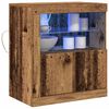 vidaXL Buffet LED Marron 60,5 x 37 x 67 cm Bois d'ing&eacute;nierie